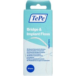 Tepe Bridge & Implant Floss Wide Dental Floss for Braces 30pcs