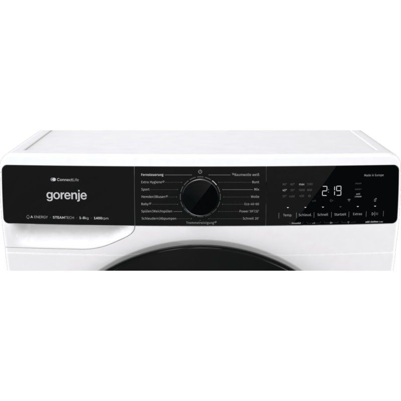 Gorenje WPNA84A2TS washing machine Front-load 8 kg 1400 RPM Black, White