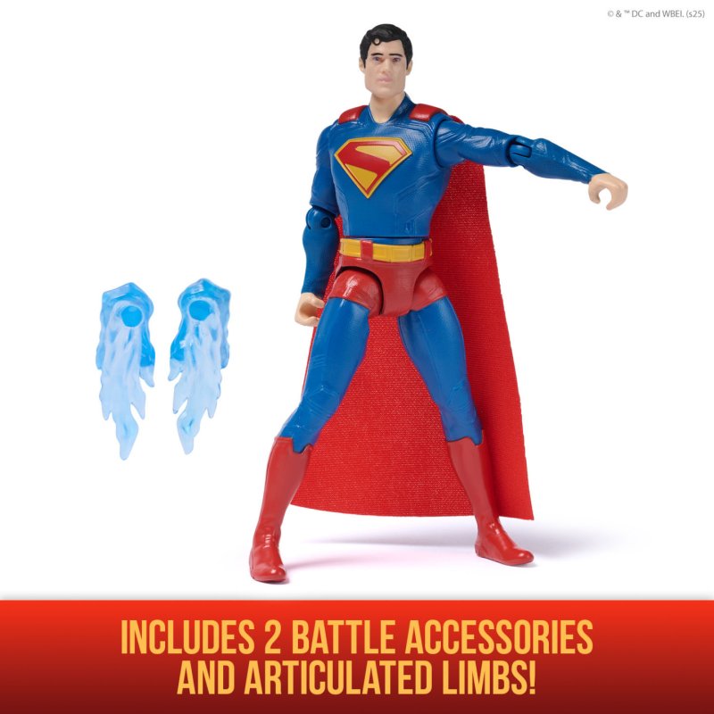 DC Comics - Figurine Superman 15 Cm - Figurine Articulée Issue Du Film - Super Héros Et Super Vilain - Jouet À