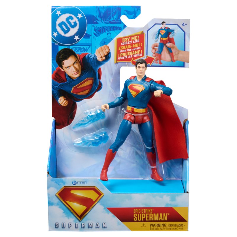 DC Comics - Figurine Superman 15 Cm - Figurine Articulée Issue Du Film - Super Héros Et Super Vilain - Jouet À