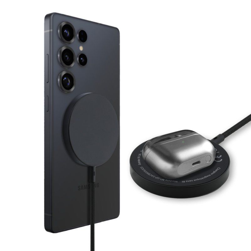 Samsung Chargeur sans fil noir 2-en-1 (smartphone / Buds) 15W