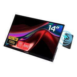 Ecran portable tactile 14" Verbatim PM-14 Full HD avec batterie externe intégré (Noir)