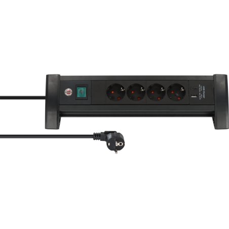 Brennenstuhl 1156250544 power extension 1.8 m 4 AC outlet(s) Indoor Black