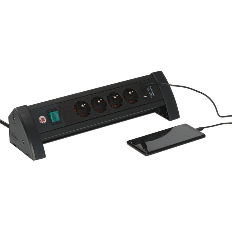 Brennenstuhl 1156250544 power extension 1.8 m 4 AC outlet(s) Indoor Black
