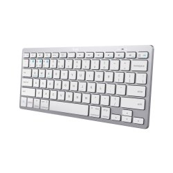 TRUST Kabellose Bluetooth Tastatur, Deutsches QWERTZ-Layout Leiser Tastenanschlag, Integrierte Multimedia- und
