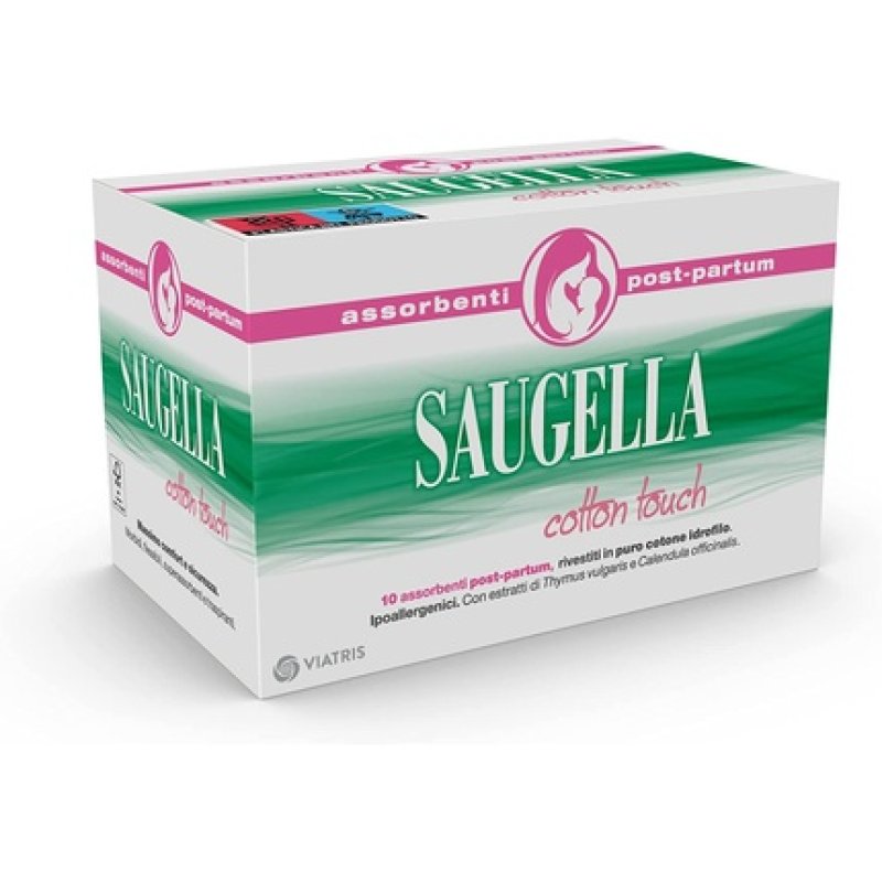 Saugella Cotton Touch Pads with Thyme and Marigold 10 Pieces 270g - Postpartum
