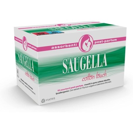 Saugella Cotton Touch Pads with Thyme and Marigold 10 Pieces 270g - Postpartum