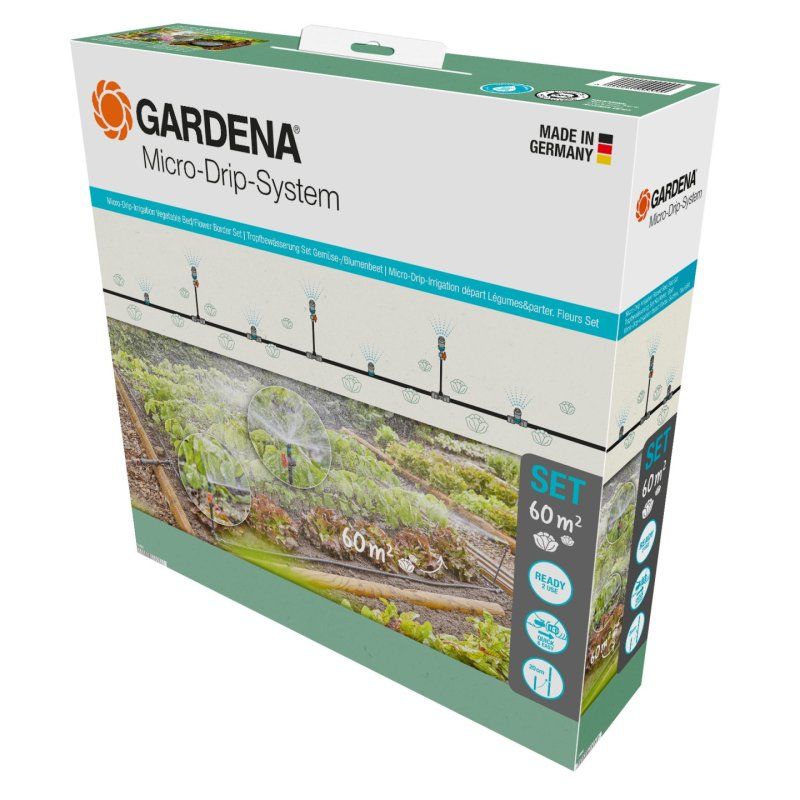 GARDENA Micro-Drip-Irrigation Vegetable Bed/ Flower Border Set (60 m²) 