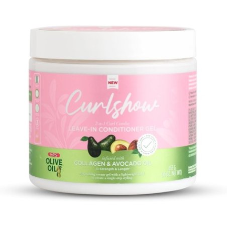 Ors Olive Oil Curlshow Leave-In Conditioner Gel Infused with Collagen and Avocado