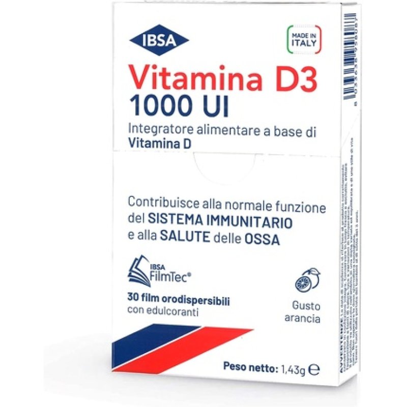 Ibsa Vitamin D3 1000 IU 30 Film 1.43 Grams