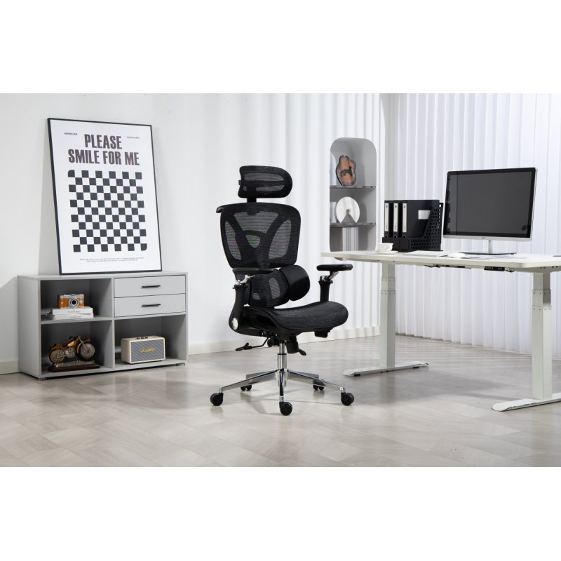 Activejet YK848 BK chaise et fauteuil de bureau Siège respirant Dossier grillagé