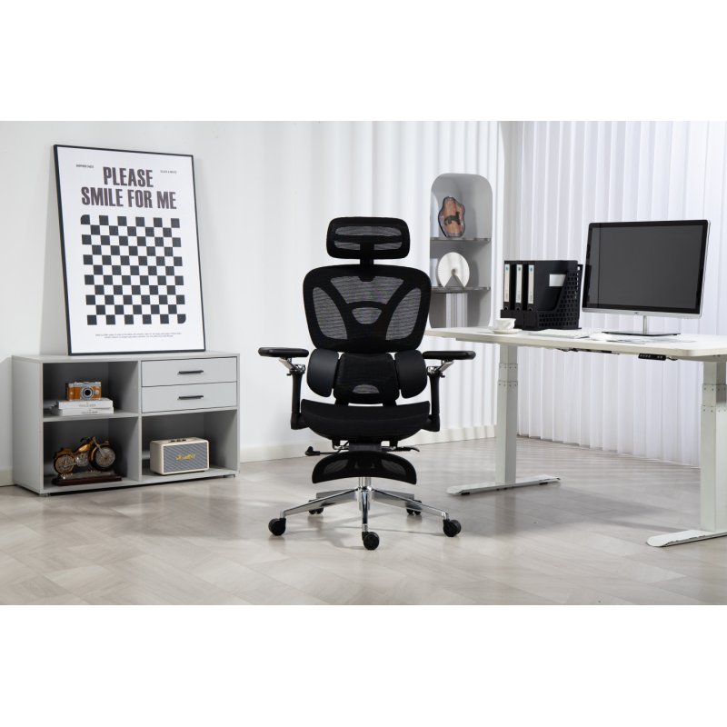 Activejet YK848 BK chaise et fauteuil de bureau Siège respirant Dossier grillagé