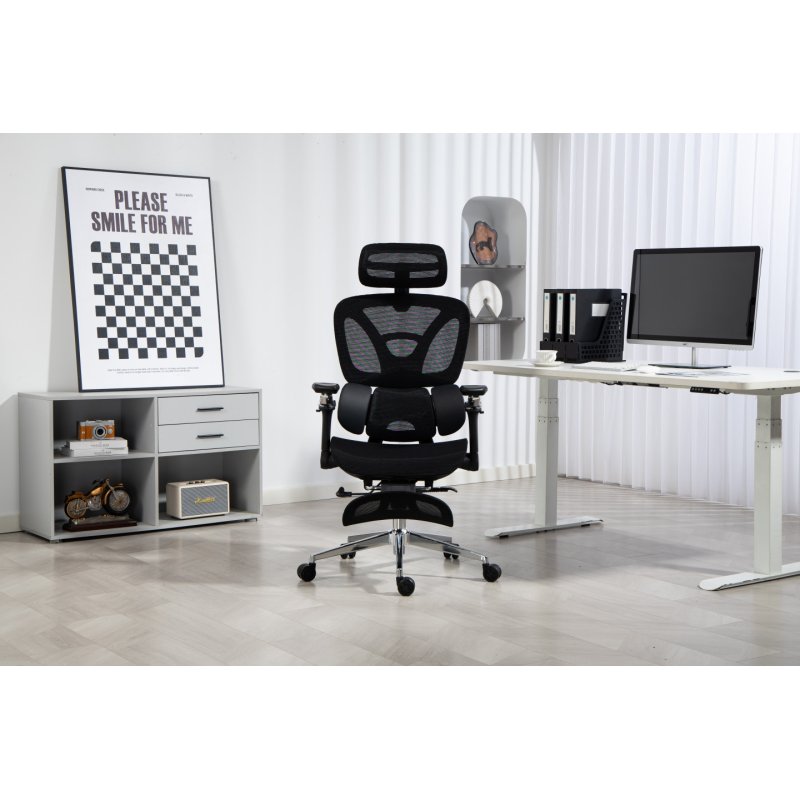 Activejet YK848 BK chaise et fauteuil de bureau Siège respirant Dossier grillagé