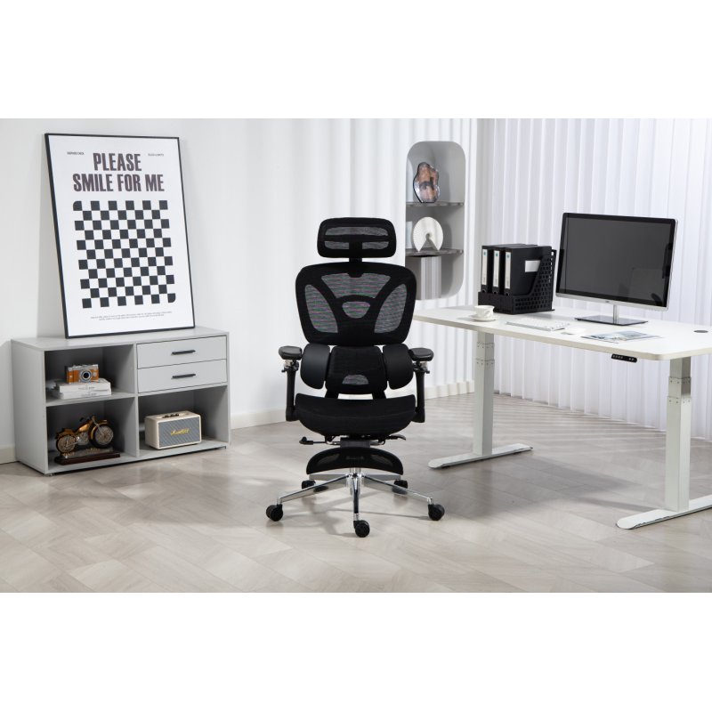 Activejet YK848 BK chaise et fauteuil de bureau Siège respirant Dossier grillagé