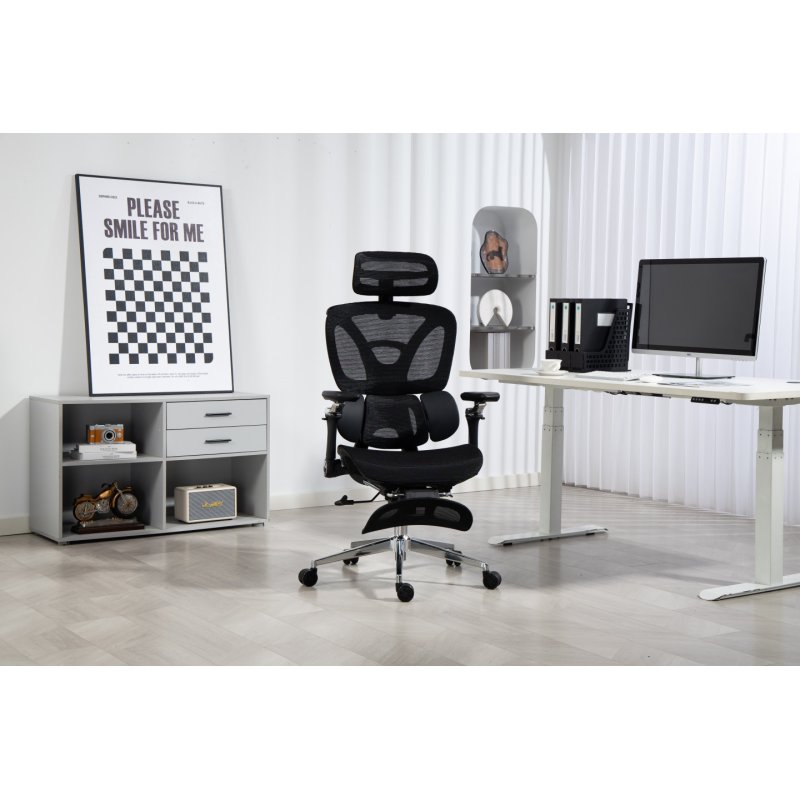 Activejet YK848 BK chaise et fauteuil de bureau Siège respirant Dossier grillagé