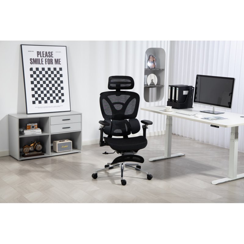 Activejet YK848 BK chaise et fauteuil de bureau Siège respirant Dossier grillagé