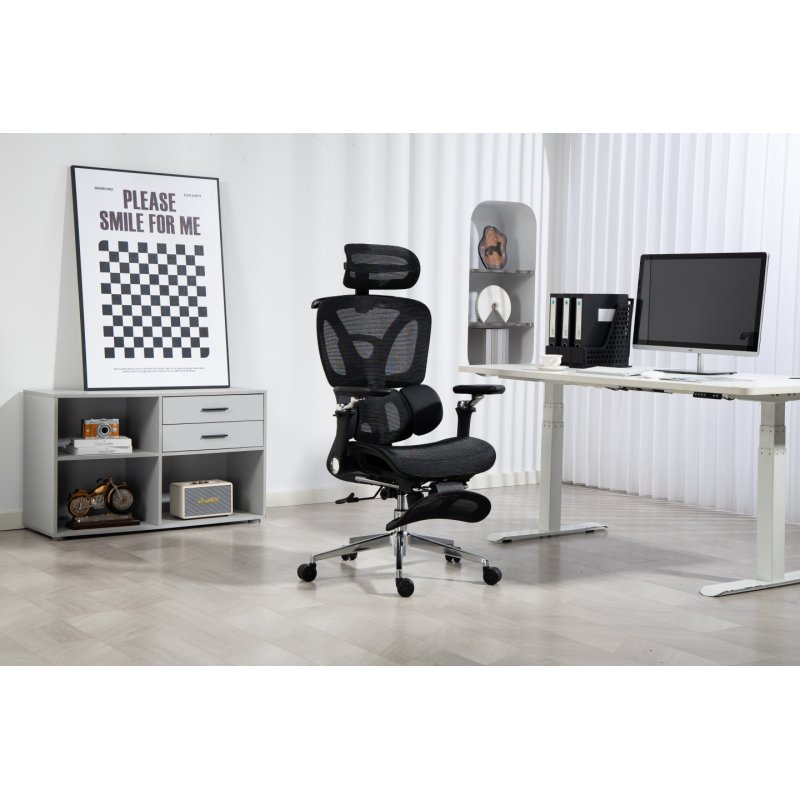 Activejet YK848 BK chaise et fauteuil de bureau Siège respirant Dossier grillagé