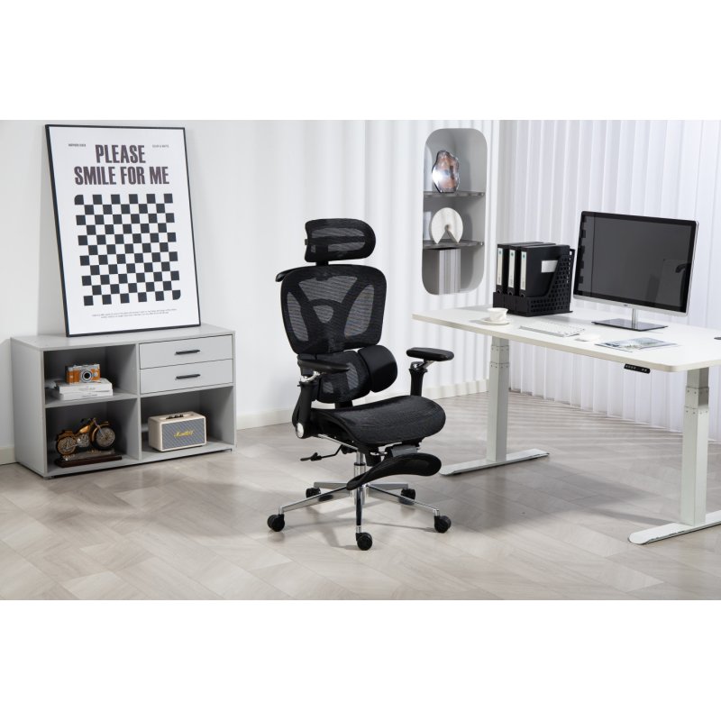 Activejet YK848 BK chaise et fauteuil de bureau Siège respirant Dossier grillagé