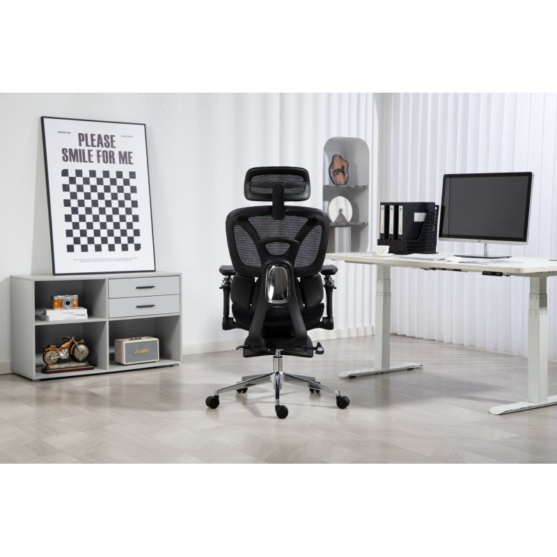 Activejet YK848 BK chaise et fauteuil de bureau Siège respirant Dossier grillagé