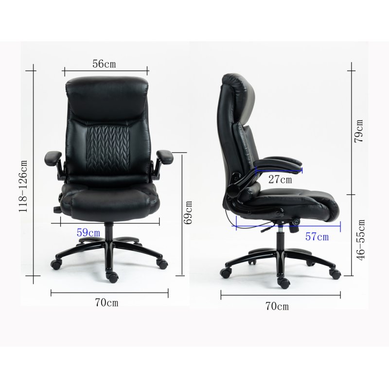 Activejet YK7406-1 BK chaise et fauteuil de bureau Siège rembourré Dossier rembourré