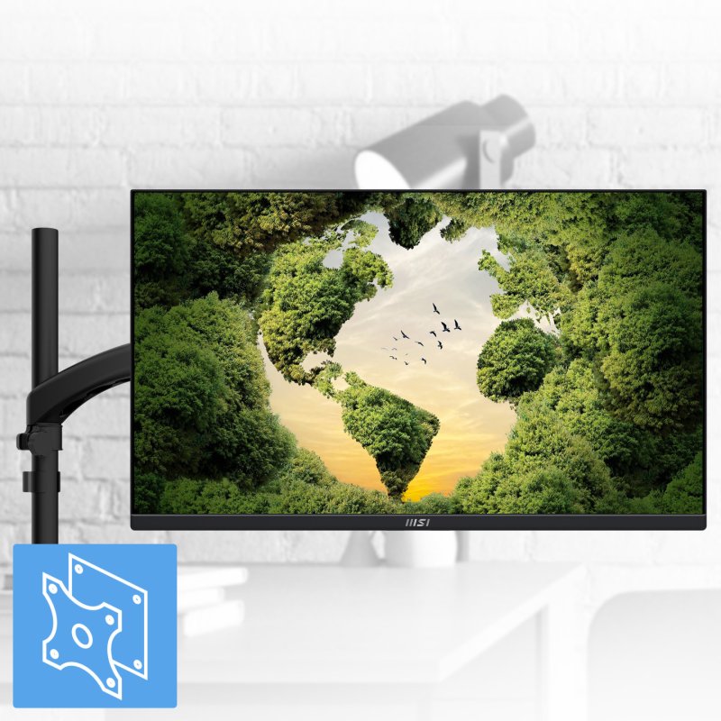 MSI Pro MP245PG 24 Inch Monitor, FHD (1920 x 1080), 100Hz, IPS, 1ms, 1x HDMI 1.4b, 1x DP 1.2a output, 1x D-Sub(VGA),