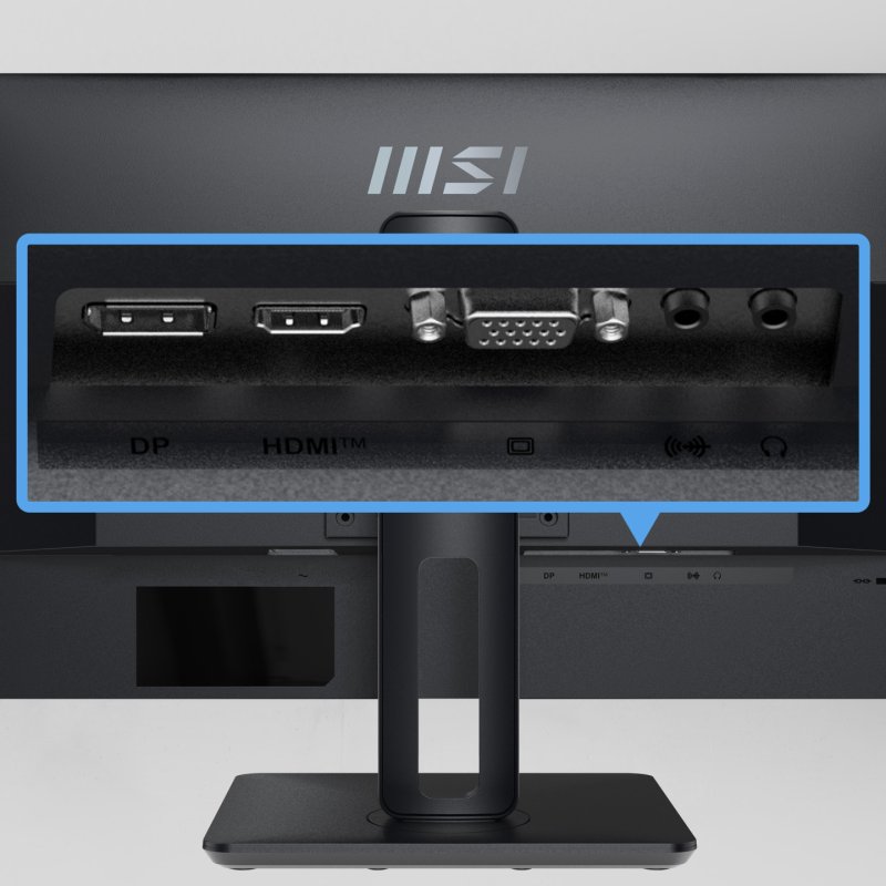 MSI Pro MP245PG 24 Inch Monitor, FHD (1920 x 1080), 100Hz, IPS, 1ms, 1x HDMI 1.4b, 1x DP 1.2a output, 1x D-Sub(VGA),