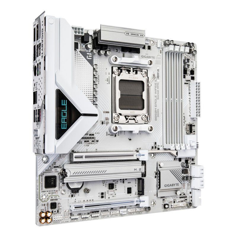 GIGABYTE B850M EAGLE WIFI6E ICE Motherboard - AMD Ryzen 9000 Series CPUs, 8 2 2 Phases Digital VRM, up to 8200MHz DDR5