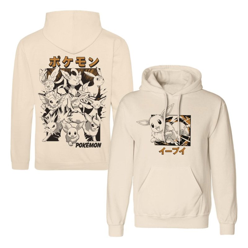 Pokémon sweater à capuche Évoli Evolutions Katakana (M)