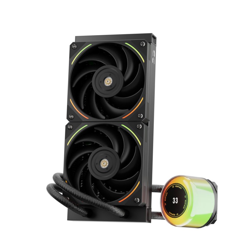 1STPLAYER CC-240-BK système de refroidissement d’ordinateur Processeur Refroidisseur de liquide tout-en-un 12 cm Noir