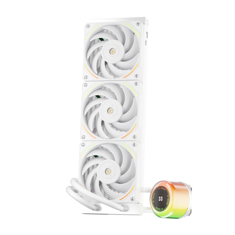 1STPLAYER CC-360-WH système de refroidissement d’ordinateur Processeur Refroidisseur de liquide tout-en-un 12 cm