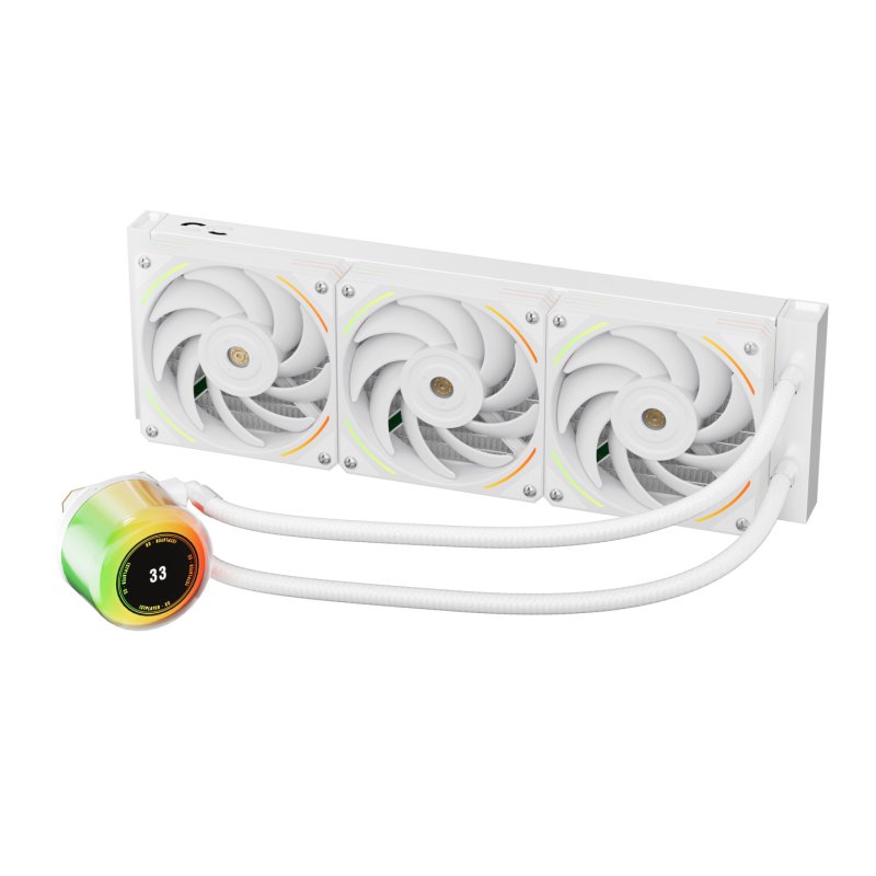 1STPLAYER CC-360-WH système de refroidissement d’ordinateur Processeur Refroidisseur de liquide tout-en-un 12 cm