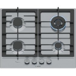 Bosch Serie 6 PCH6A5I90 hob Stainless steel Built-in 60 cm Gas 4 zone(s)