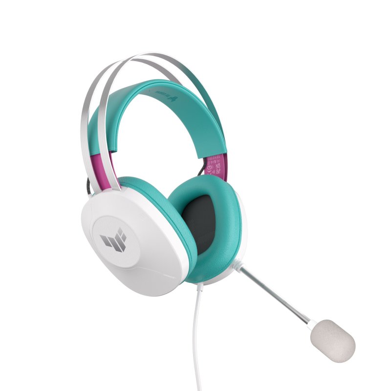 ASUS TUF Gaming H1 Gen II Hatsune Miku Edition Casque Avec fil À la main Jouer USB Type-A Rose, Turquoise, Blanc