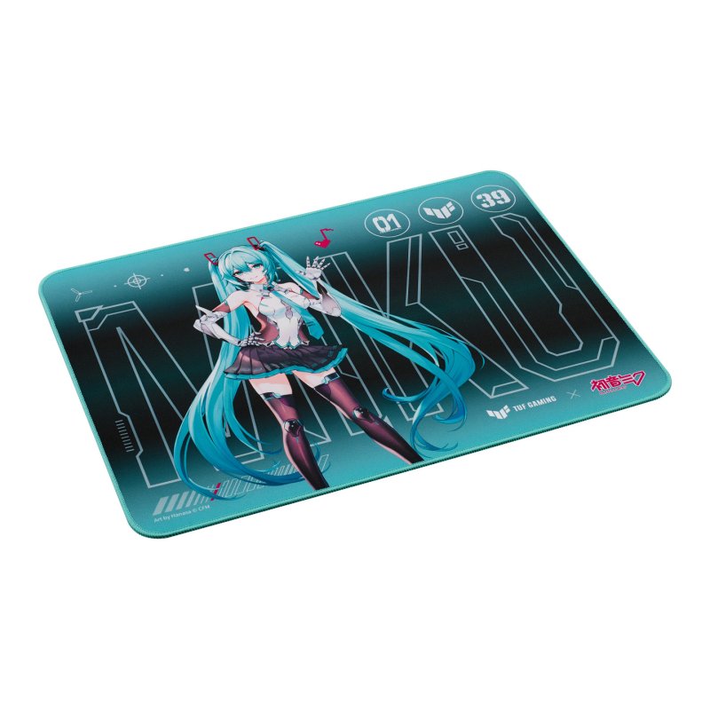 Asus TUF Gaming P1 Hatsune Miku Edition Gaming Mouse Pad, Water-Resistant Surface, Non-Slip Rubber Base, Anti-Fray, 260