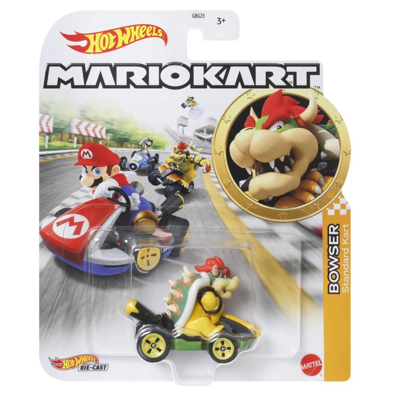 Hot Wheels Mario Kart MarioKart Bowser and Standard Kart