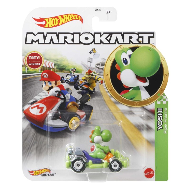 Hot Wheels Mario Kart Collection of 1:64 Scale Die-Cast Replica Vehicles, Toy Collectibles