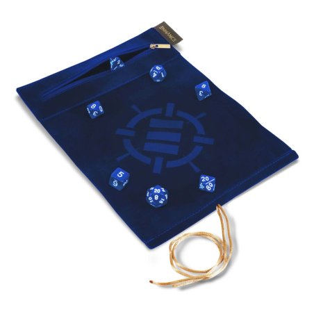 Enhance Tabletop Roll on a Scroll Sac avec dés Bleu