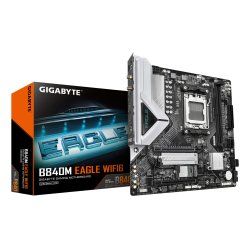 GIGABYTE B840M EAGLE WIFI6 Carte Mère – Processeurs AMD Ryzen 9000, 5 2 2 phases VRM, jusqu’à 7600 MHz DDR5