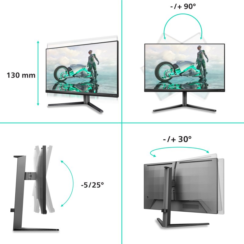 Philips Evnia 3000 27M2N3800A/00 écran plat de PC 68,6 cm (27") 3840 x 2160 pixels 4K Ultra HD LCD Gris