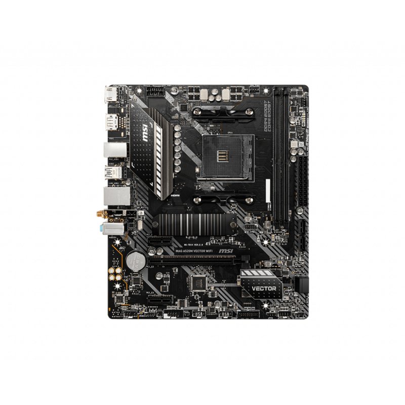 MSI MAG A520M VECTOR WIFI motherboard AMD A520 Socket AM4 micro ATX