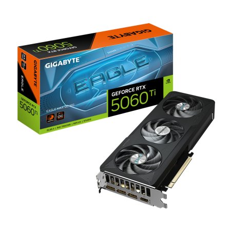 GIGABYTE GeForce RTX 5060 Ti EAGLE MAX OC 16G Carte Graphique - 16GB GDDR7, 128bit, PCI-E 5.0, 2617MHz Fréquence du
