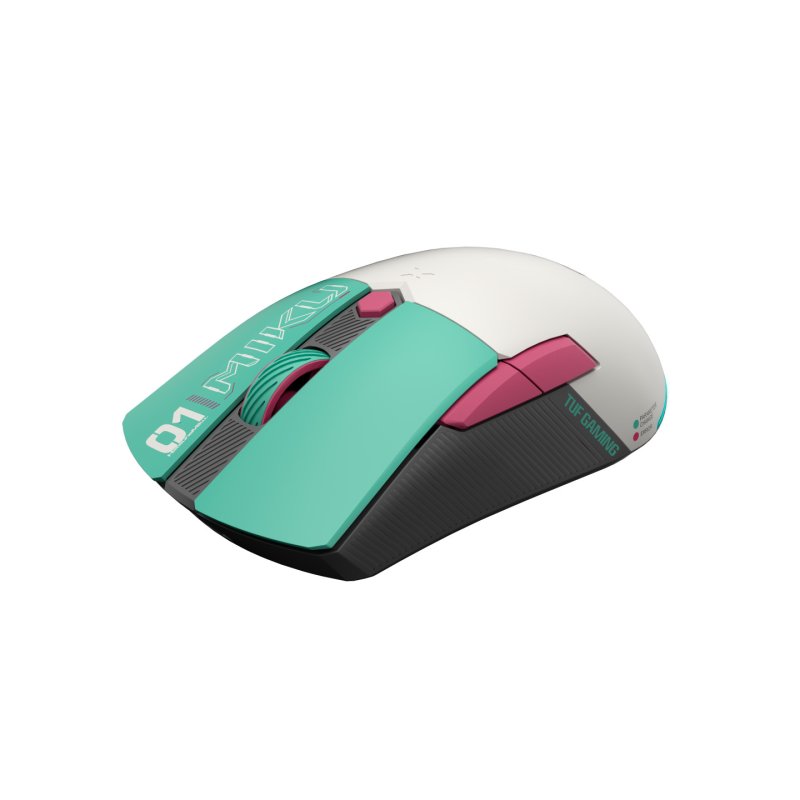 ASUS TUF Gaming Mini Wireless Hatsune Miku Edition mouse Right-hand RF Wireless Bluetooth USB Type-A Optical 1200