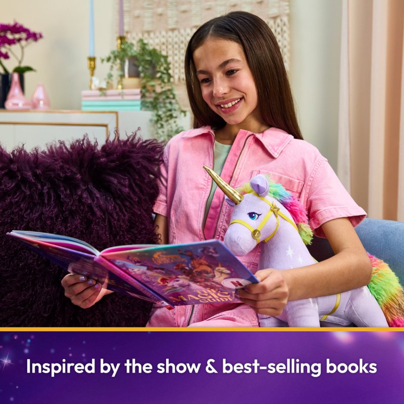 Unicorn Academy Official Light-Up Wildstar Plush Toy with Sound and Glowing Effects, Unicorn Stuffed Animal, Unicorn