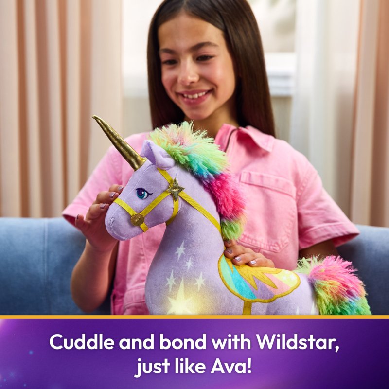 Unicorn Academy, Peluche Light-Up Wildstar officielle à effets sonores et lumineux, licorne en peluche, jouets licorne