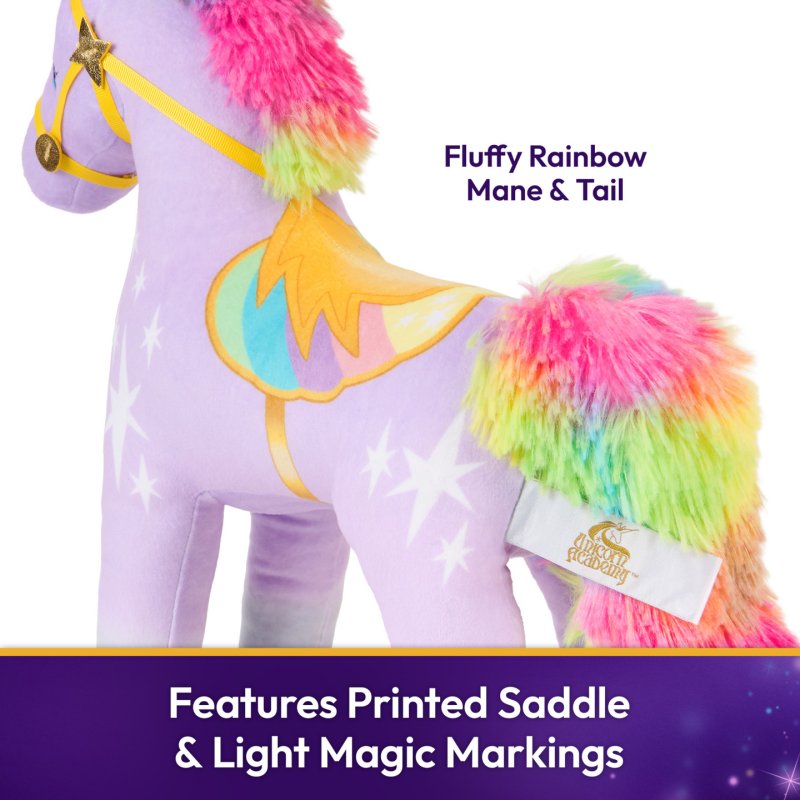 Unicorn Academy Official Light-Up Wildstar Plush Toy with Sound and Glowing Effects, Unicorn Stuffed Animal, Unicorn