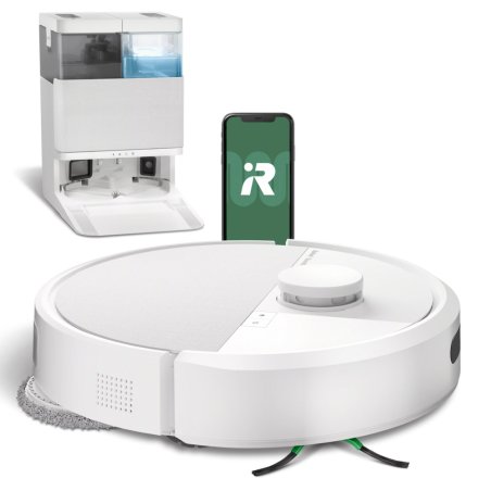 iRobot Roomba Plus 405 Combo Robot AutoWash Dock Bagless White