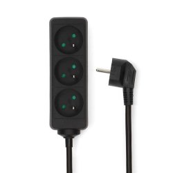 BLOC 3 PRISES AVEC INTERRUPTEUR Type E (CEE 7/6) | 1.50 m | 3680 W | 16 *