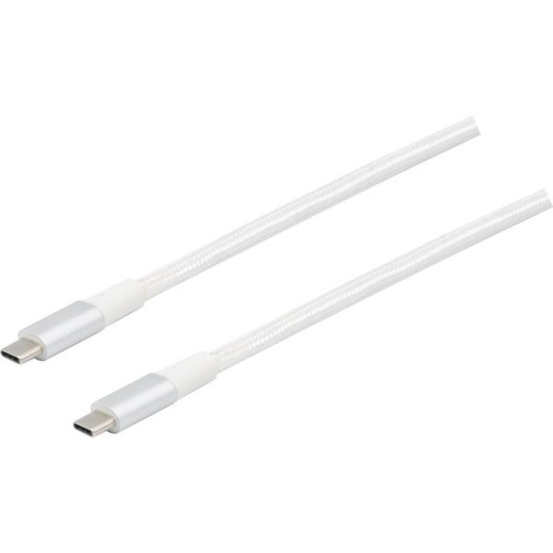 Eco- Friendly silver USB 3.2 Gen2 C-C cord -2m