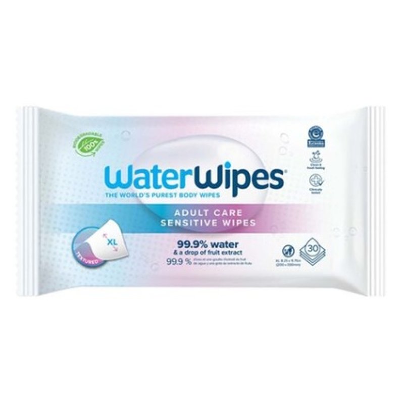 Waterwipes Adult Sensitive Wipes - 30 Wipes