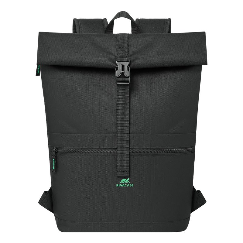 Rivacase Gremio backpack City backpack Black Polyester, Recycled polyethylene terephthalate (rPET)